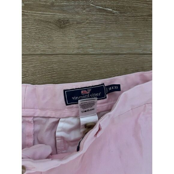 Men's Vineyard Vines Club Pants Straight Chino Size 38x32 Light Pink - Picture 3 of 3